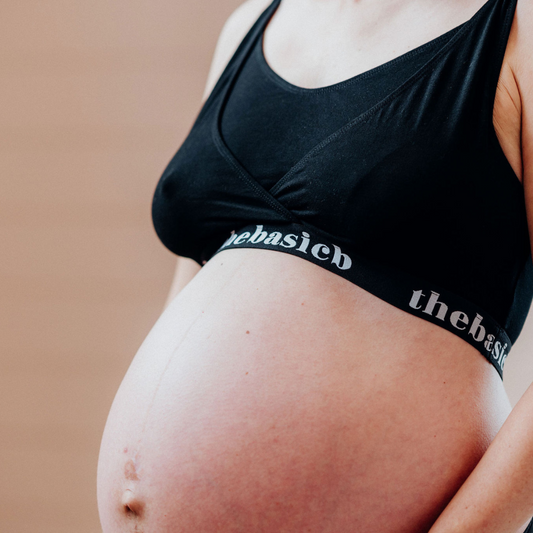 Thebasicb Cross-Back Maternity Bra (Black)