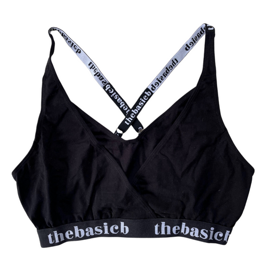 Thebasicb Cross-Back Maternity Bra (Black)