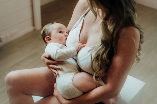 Basic Cross-Back Maternity Bra (White)